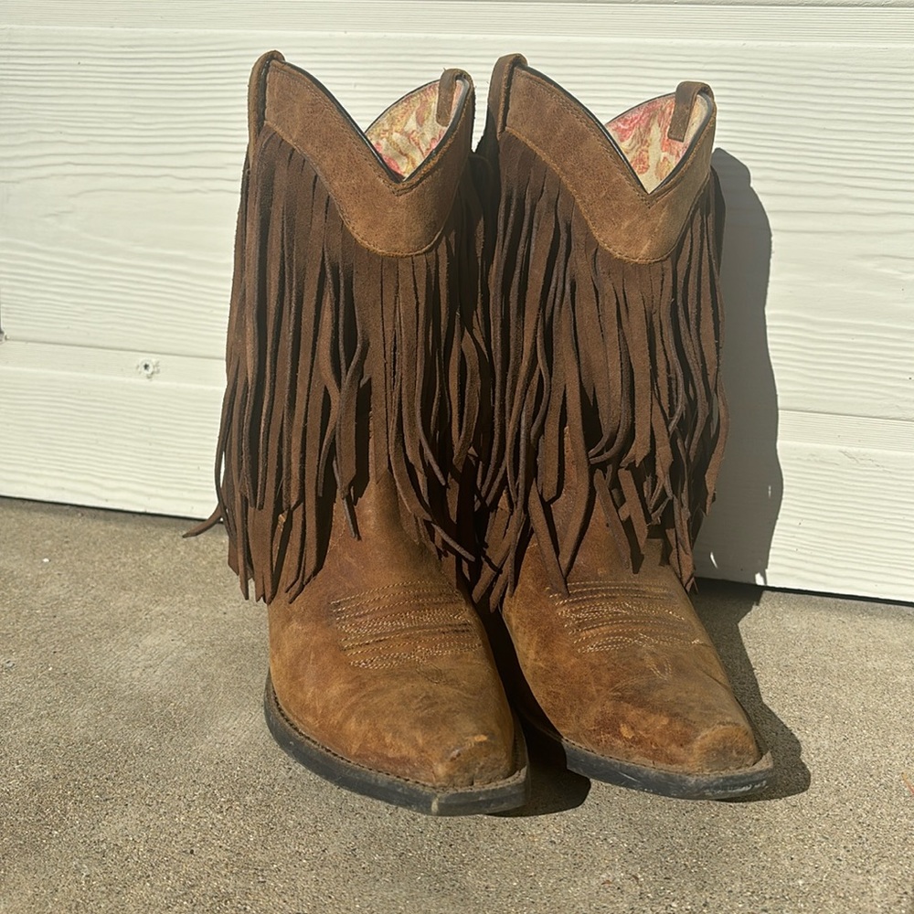 Ariat Fringe Cowgirl Boots Gold Rush